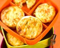 Petits flans de légumes au saumon et au comté