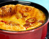 Clafoutis de tomates cerises et Emmental