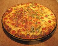 Clafoutis de tomates cerise au fromage