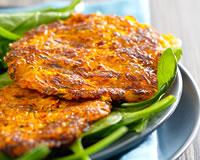 Galettes de légumes oubliés à l'Emmental