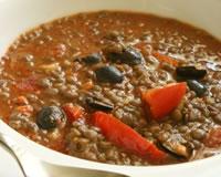 Tajine de lentilles à la tomate