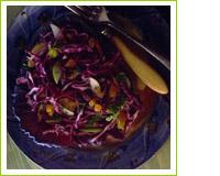 Salade de chou rouge aux fruits secs
