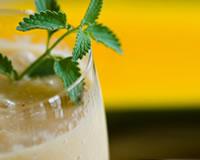 Verrine smoothie de poivron jaune et crème