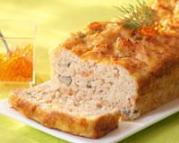 Pain de saumon et crevettes