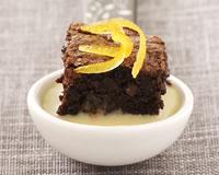 Brownie et sabayon d’orange