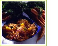 Salade de carottes à l'orange et aux raisins