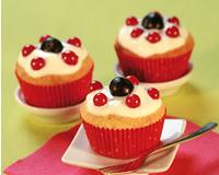 Cupcakes aux myrtilles et groseilles