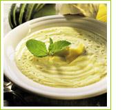 Velouté de courgettes au chèvre