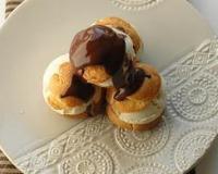 profiteroles caramel-bananes