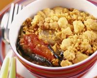 Crumble de légumes confits au parmesan