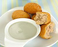 Nuggets de thon, sauce au bleu