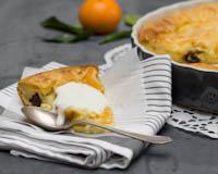 Clafoutis aux clémentines et aux pruneaux