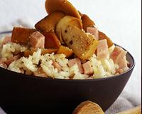 Risotto aux cèpes et aux dés de jambon