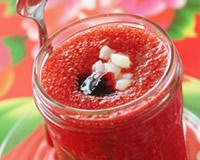 Gaspacho de Gelée de Cerises Bonne Maman et fraises fraîches