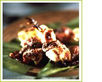 Brochettes de lapin sauce barbecue