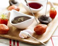 Fondue fraises-chocolat version cocktail