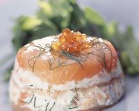 Petites terrines de saumon au chèvre