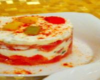 Millefeuille chèvre et tomates