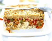 Crumble de légumes et volaille