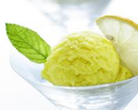 Glace au citron allégée