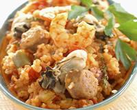 Jambalaya au poulet et saucisses fumées