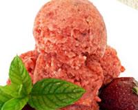 Sorbet aux fraises sans sorbetière