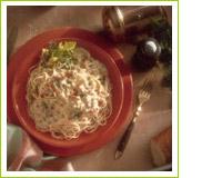 Spaghettis à la crème et aux anchois