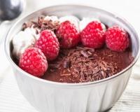 Mousse au chocolat aux framboises