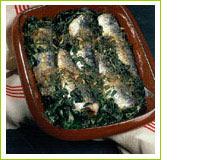 Sardines aux épinards et aux herbes