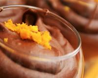 Mousse au chocolat, mangue, orange