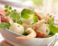 Salade de crevettes exotiques