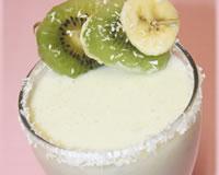 Boisson au lben, banane et kiwi