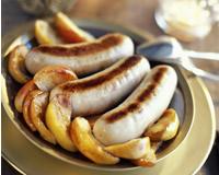 Boudin blanc aux pommes caramélisées