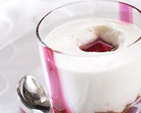 Mousses de fromage blanc et coeur liquide de cranberry ocean spray