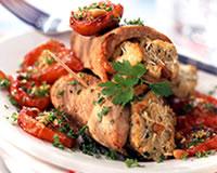 Escalopes de veau aux pignons et tomates confites