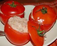 Tomates froides farcies au thon