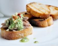 Toasts de Rillettes de canard et son pesto au gingembre