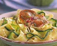 Rables de lapin aux tagliatelles de courgettes