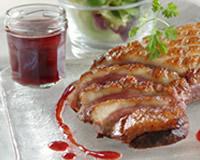 Magret de canard rôti à la Gelée de Cerises acidulées