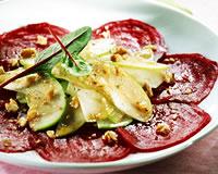 Carpaccio de betteraves rouges