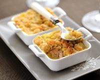 Crumble de foie gras aux pommes