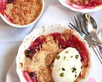 Crumble pomme, cranberries et poires