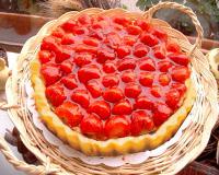 Tarte aux fraises au coulis de fraise