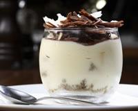 Verrine choco-pomme et confiture de lait