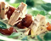 Brochettes de foie gras aux raisins