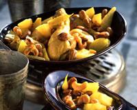 Tajine de poulet aux amandes et noix de cajou