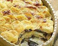 Gratin de pommes de terre aux champignons