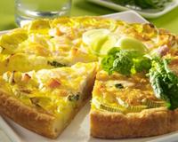 Quiche aux poireaux et magrets fumés