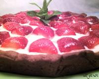 Tarte aux fraises chocolatée