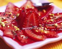 Carpaccio de fraises au thé